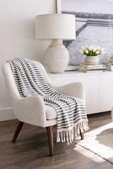 Turkish Beach/Bath Towel – Grey Thin or Thick Stripe | 100% Cotton, Lightweight & Quick-Drying