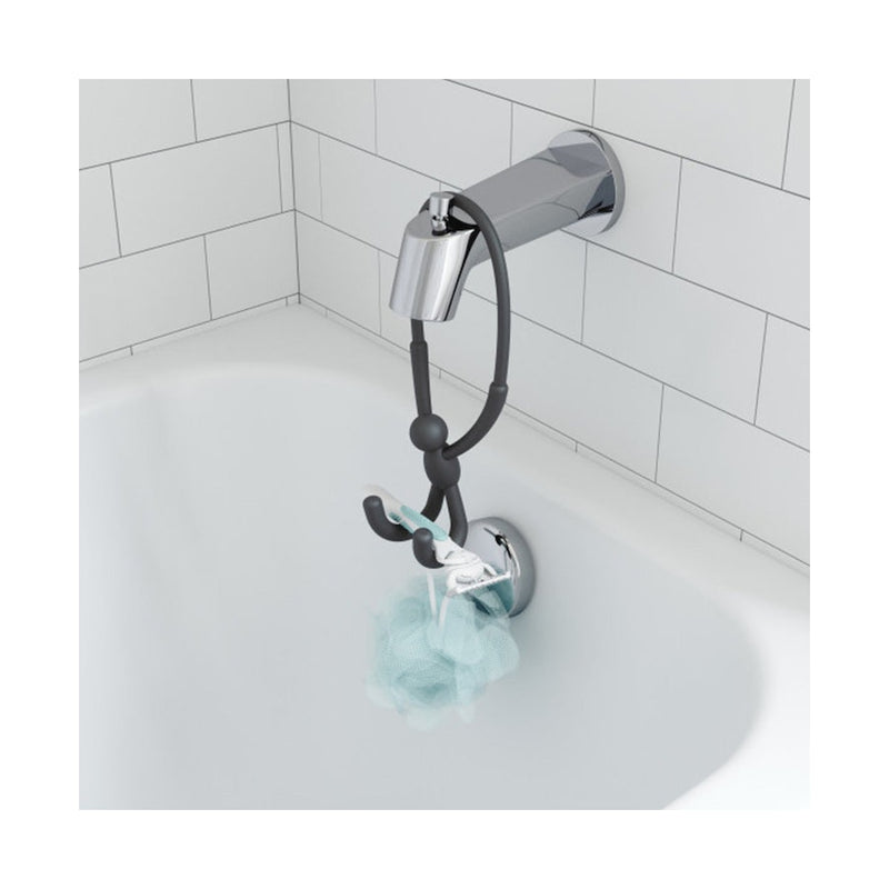 Add convenience and organization to your bathroom with a bathtub fitted with a soap dispenser. By integrating the Umbra Buddy Flex Sink Caddy - Black, made from flexible materials, you can keep your bath essentials.