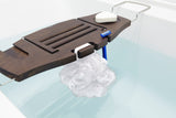 AQUALA Extendable Bath Caddy & Tray in Walnut by Umbra