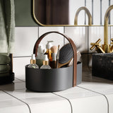 Umbra Bellwood Caddy in Black/Walnut with removable divider