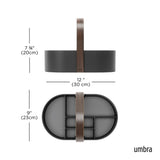Umbra Bellwood Caddy in black and walnut with integrated handle