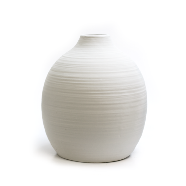 Large Curved Vase Grey