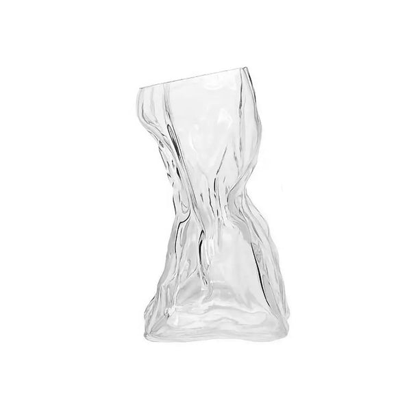 Crinkle Glass Vase