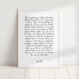 Wilde Road 'Be unapologetically you' typography print, A4/A5 unframed wall art on textured matte stock