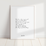 Wilde Road 'Fire in your soul' typography print, A4/A5 unframed wall art on textured matte stock