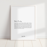 Wilde Road 'Mindset Is Everything' typography print, A4/A5 unframed wall art on textured matte stock