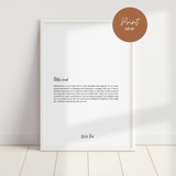 Wilde Road 'Motherhood' typography print, A4/A5 unframed wall art on textured matte stock