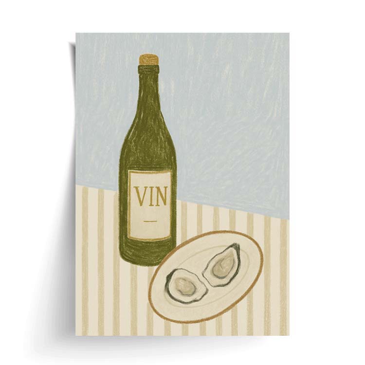 Wine and Dine Print by Papier HQ unframed on matte card