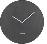 Slate Clock by Karlsson | Charcoal - Medium 25cm