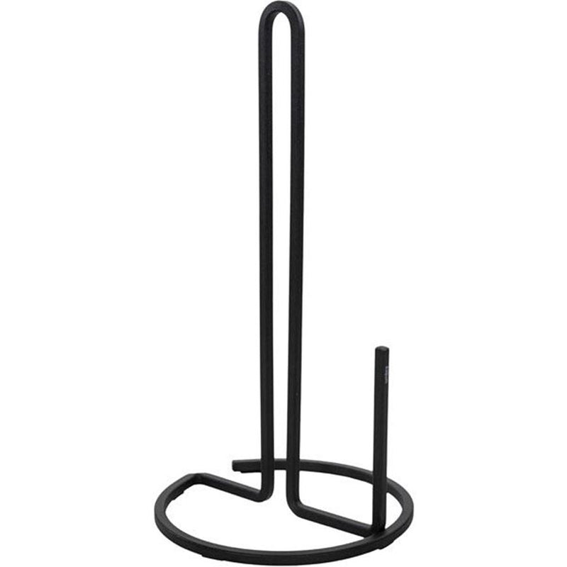 A black Umbra metal stand with a black handle.