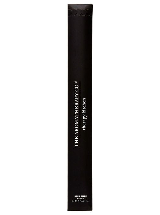A black tube with a black label on it, perfect for Therapy® Kitchen Diffuser Reed Sticks by The Aromatherapy Co.