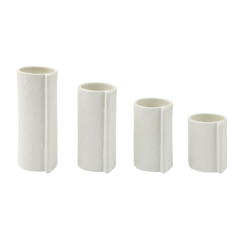 Burlap Vase - Set of 4 White