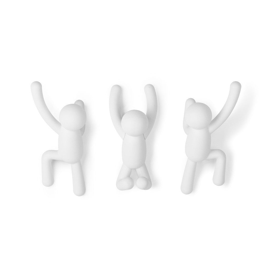 Umbra Buddy Hooks in white styled as wall decor