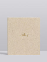 A baby diary book with the word baby on it by Write To Me.