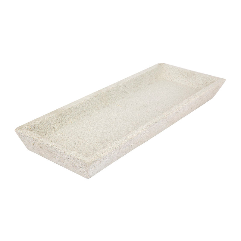 A rectangular white Zakkia tray, perfect as a jewellery tray or a Zakkia concrete tray, placed on a white background.