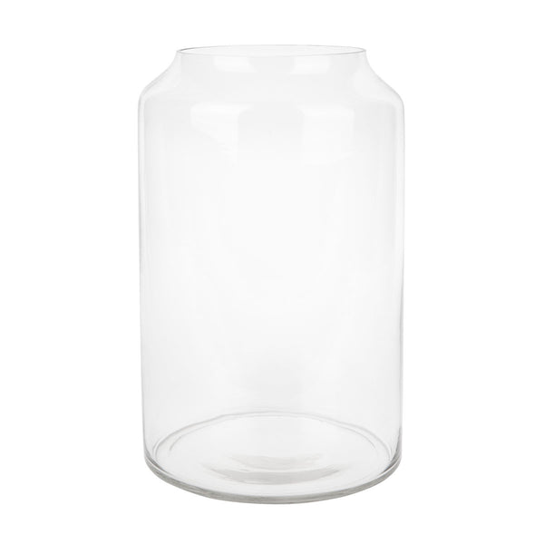 A tall, handmade Deco Vase - Tall Clear from Zakkia on a white background.