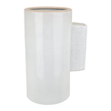 A white Embers Wall Planter - Large Charred vase with a handle on a white background, featuring an organic finish by Zakkia.