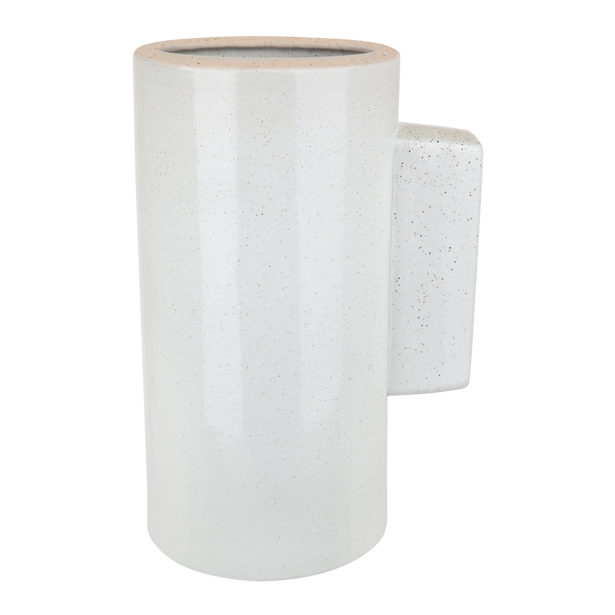 ZAKKIA Embers Wall Planter – Large Ash White Ceramic Planter (15cm × 30cm)
