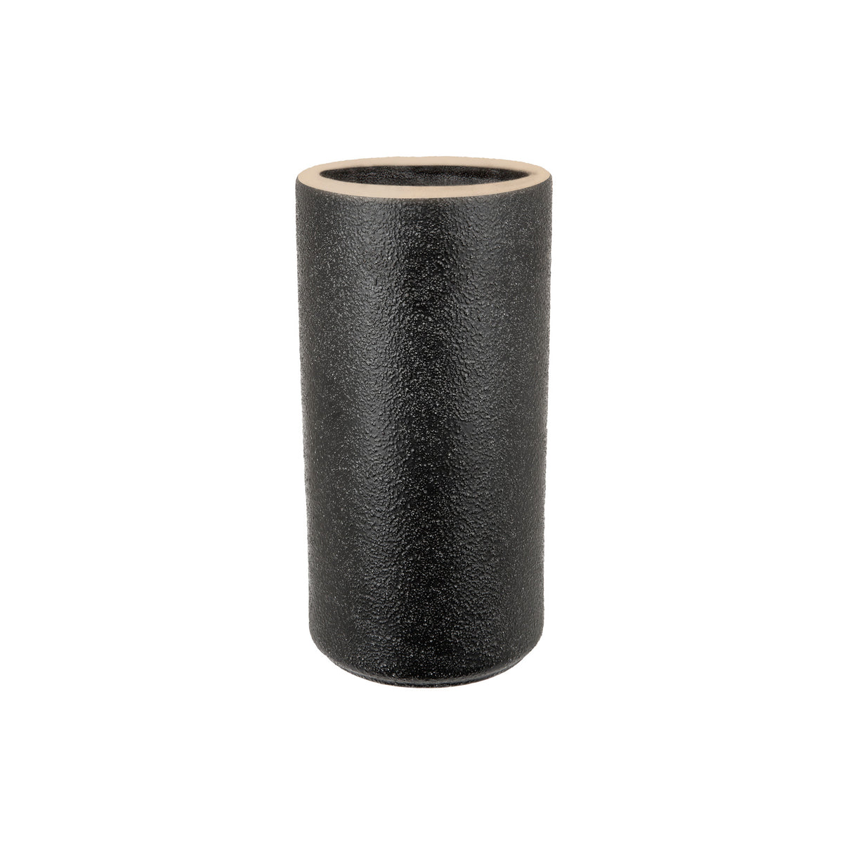 A Zakkia Embers Table Planter - Small Charred with an organic finish on a white background.