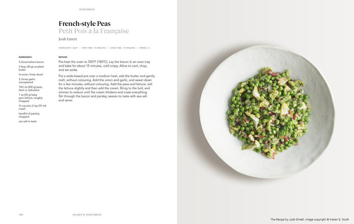 The Recipe cookbook page spread showing a recipe