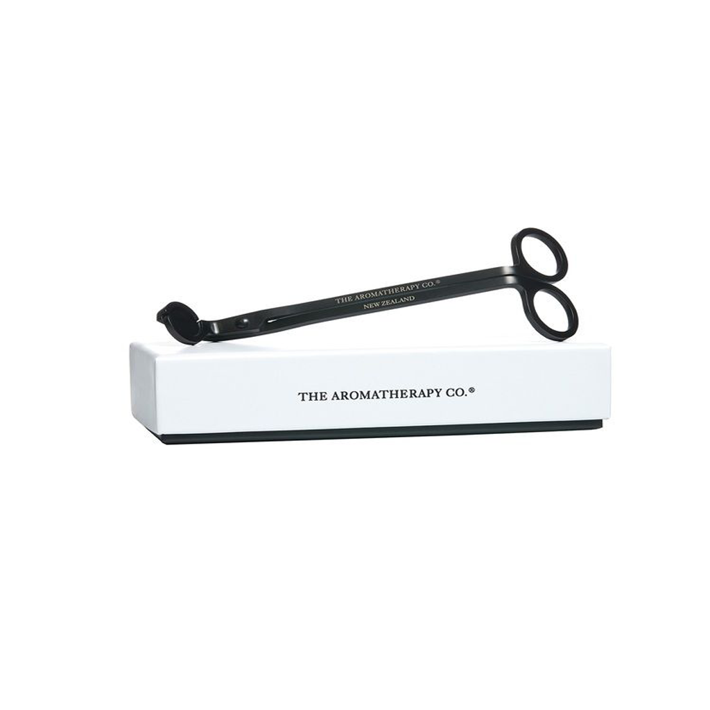 Therapy black wick trimmer by The Aromatherapy Co