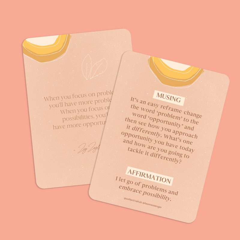 A set of Collective Hub Affirmations to Guide Your Journey Box Card Set.
