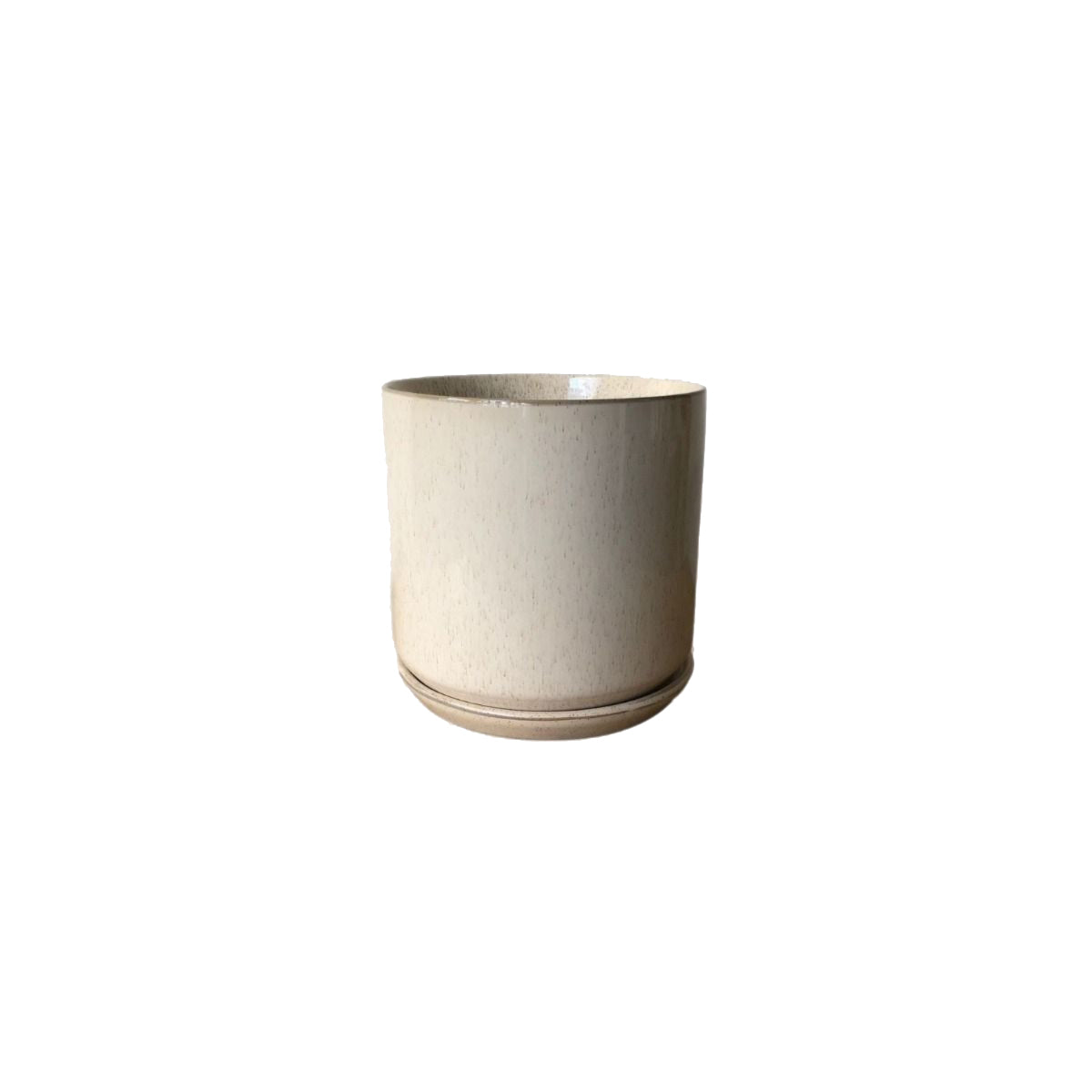 A beige Sandstorm Oslo Planter.