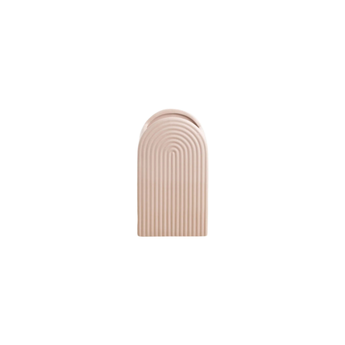 A small Gatsby Vase - Peach by Potted on a white background.