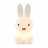 A medium-sized, white bunny sitting on a white surface, inspired by Mr Maria's Miffy Star Light - DIMMABLE, MOOD LIGHTING design.