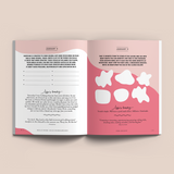 A pink and white Collectives Hub book featuring stylish design and decor, offering 365 Days of Wellness.