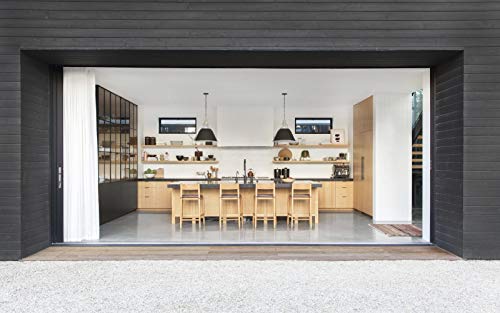 Made for Living page spread showing a kitchen with black cabinets