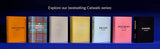 A row of different colored CHLOE CATWALK: The Complete Collections books on a blue background.