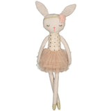 A Delilah Dancing Bunny stuffed animal in a tutu dress by Lily & George.