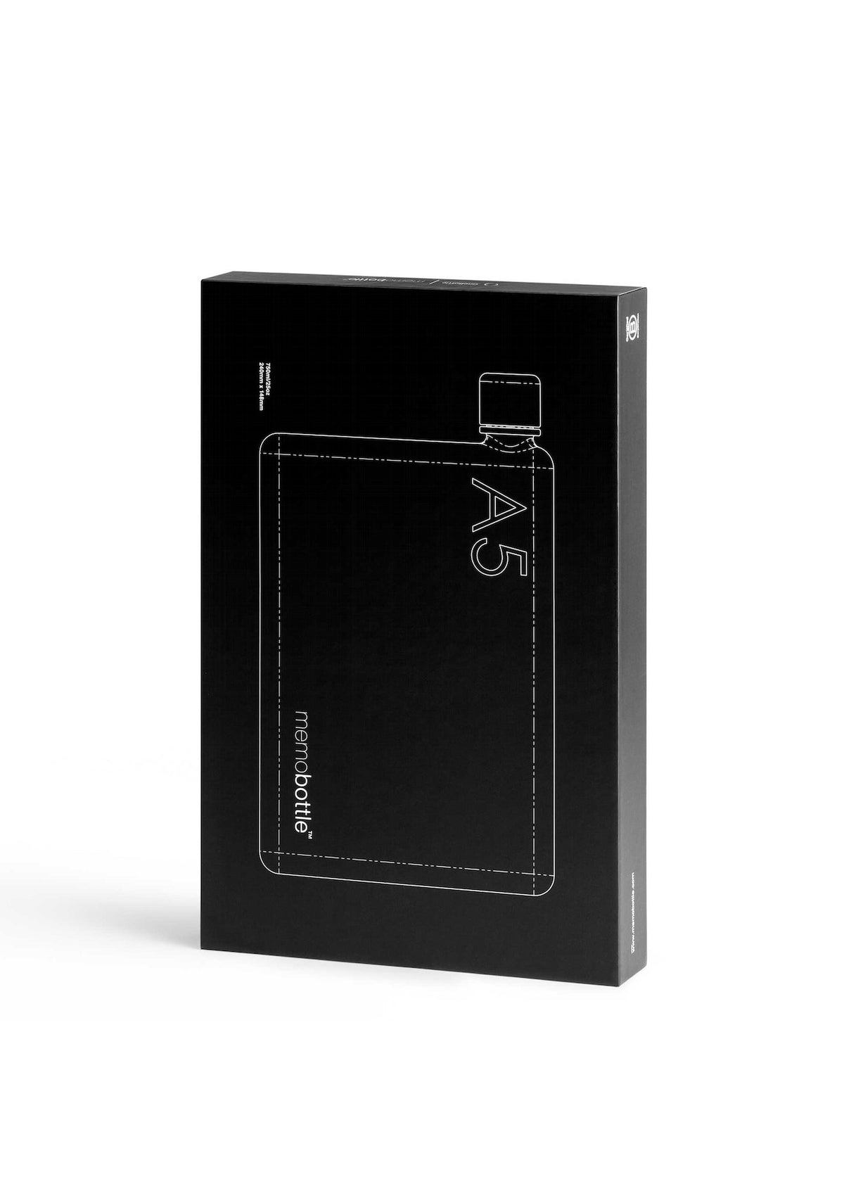 A5 Memobottle in its recycled gift packaging
