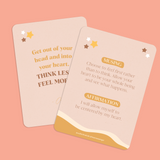 Two Collective Hub Affirmations to Guide Your Journey Box Card Set.