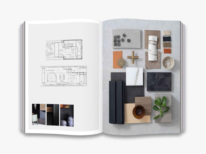A HARE + KLEIN INTERIOR | Meryl Hare book with a lot of different items on it.