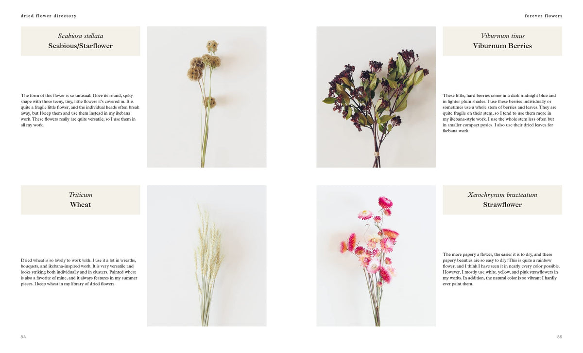 Forever Flowers page spread showing a step-by-step project