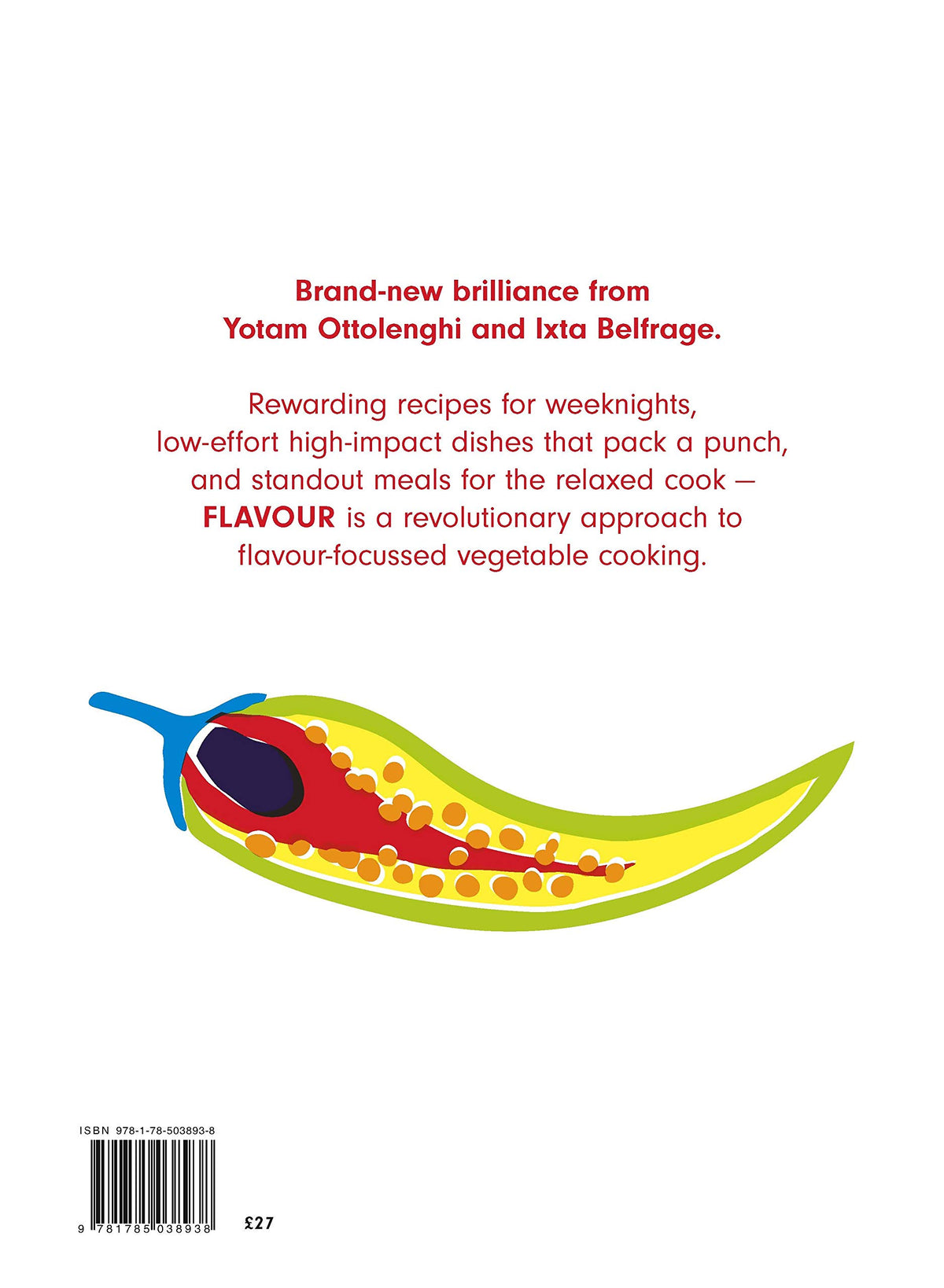 Ottolenghi FLAVOUR page spread showing a vegetable recipe