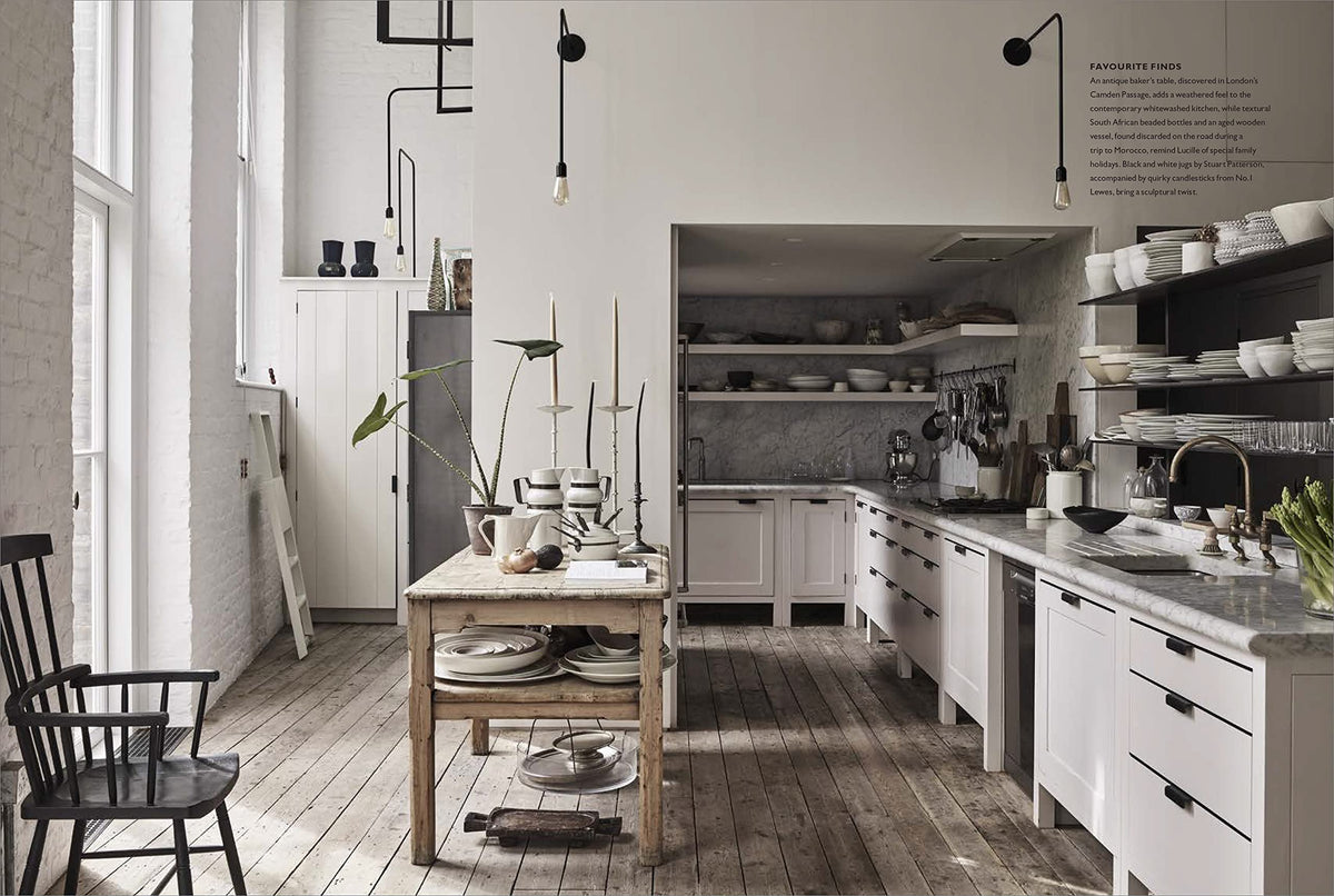 The Art of Living With White page spread detail