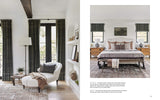 A Made for Living magazine page showcasing layered interiors in a bedroom with a bed and a chair. (Brand Name: Books)