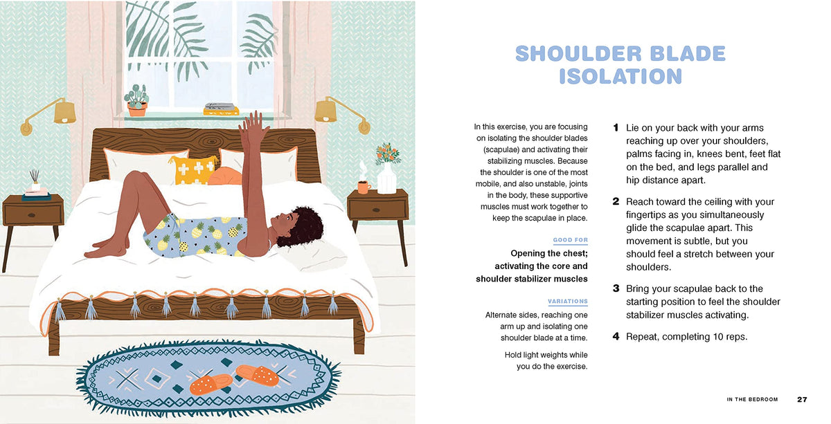 Pajama Pilates open page spread