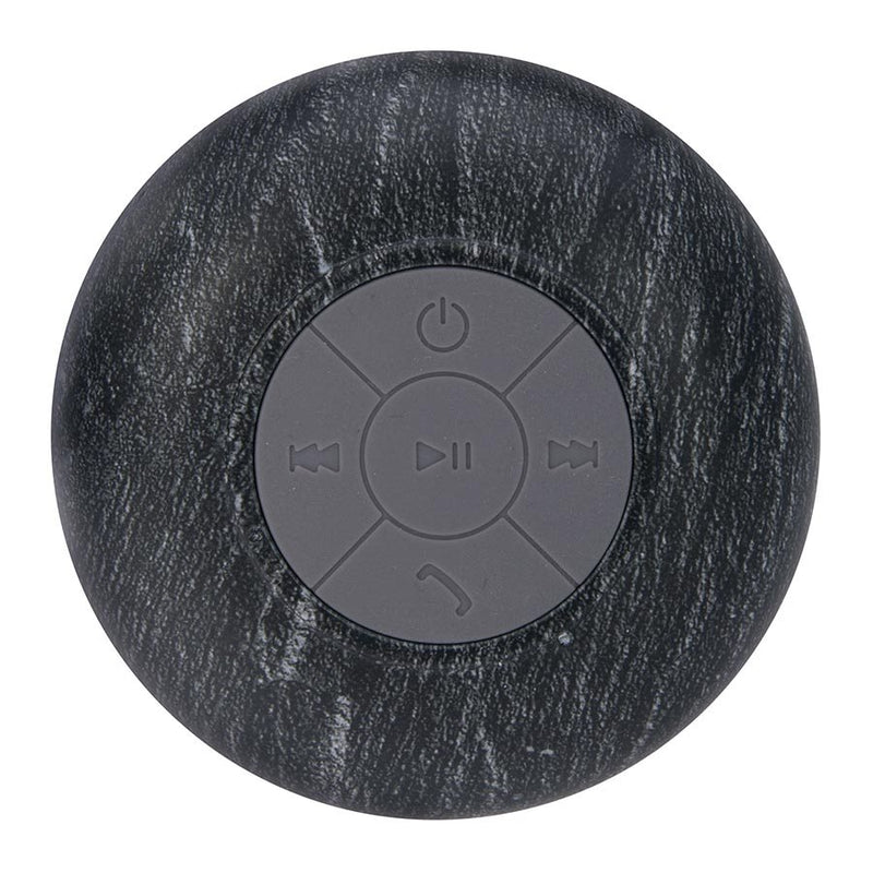 An Albi wireless speaker with a black marble finish.