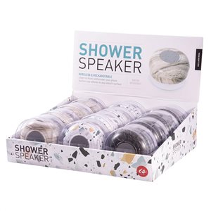 A box containing Albi's Wireless Shower Speaker - Assorted Natural Prints.