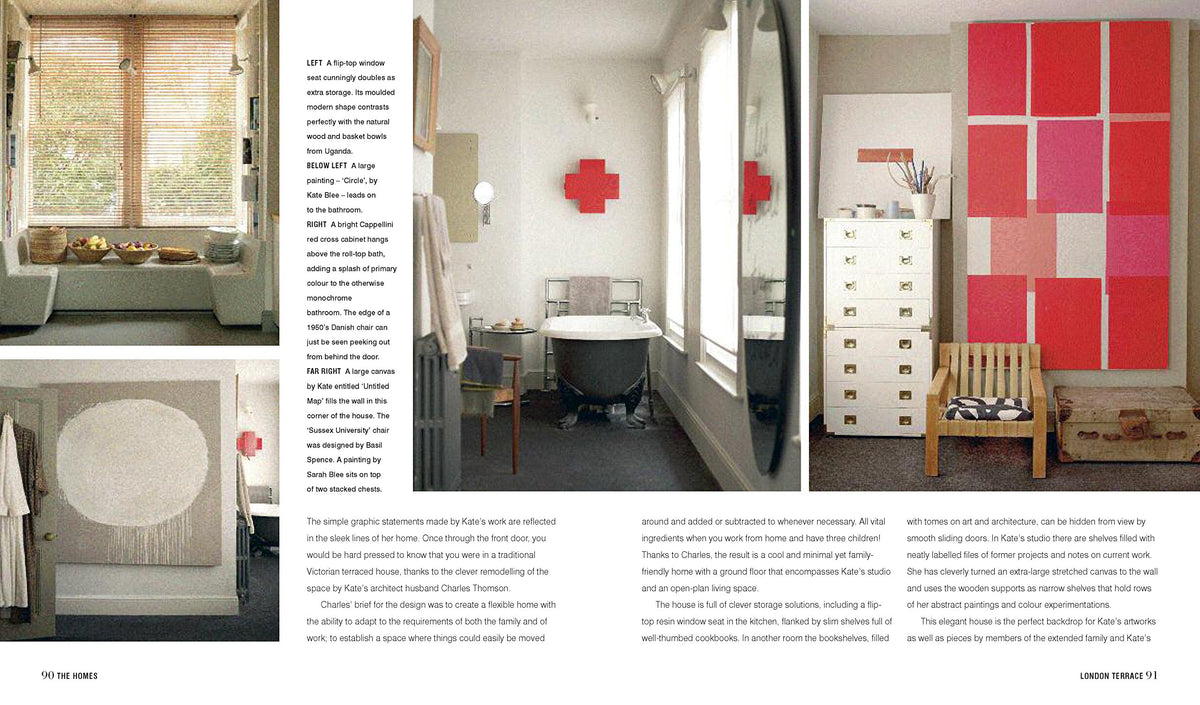 Handmade Home page spread showing textile detail
