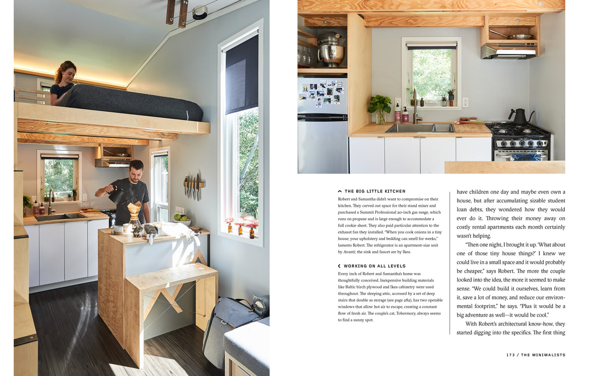 Nomad page spread showing a docked sailboat home
