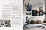An open page of a magazine showcasing Curate by Lynda Gardener & Ali Heath Books, adorned with vintage and modern pieces, surrounded by captivating pictures. The overall decor embraces a neutral palette, exuding timeless elegance and offering inspiring.
