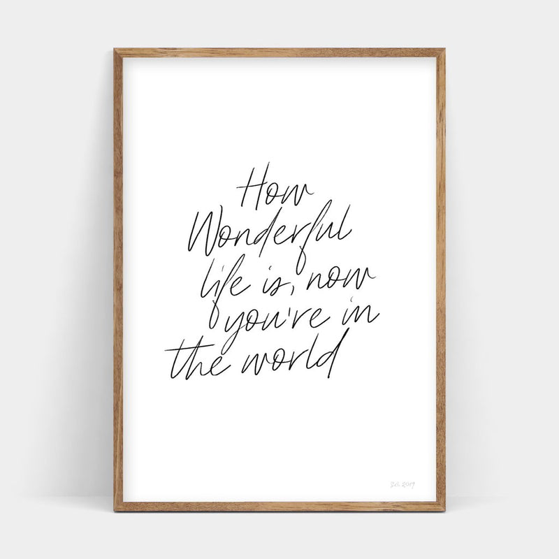 How WONDERFUL LIFE is with prints from Art Prints, the other side of the world.