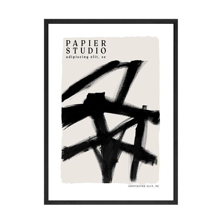 Abstract Studio Print Black | Papier HQ