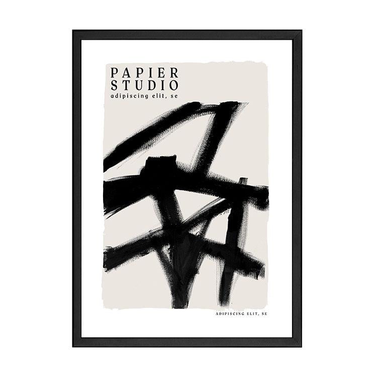 Abstract Studio Print Black | Papier HQ