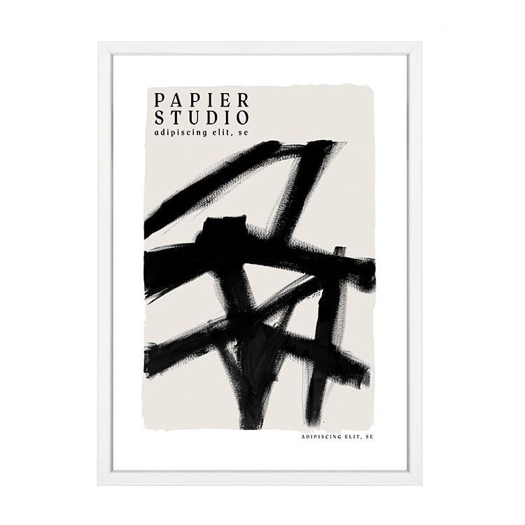 Abstract Studio Print Black | Papier HQ
